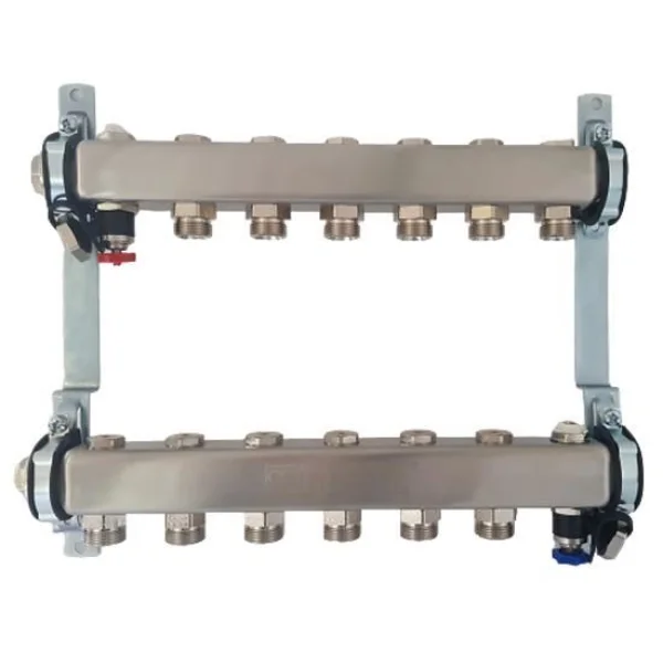 Distrib. inox rad. cu inchidere DN25- 6 cai x G3/4" 1863406 HERZ-image0